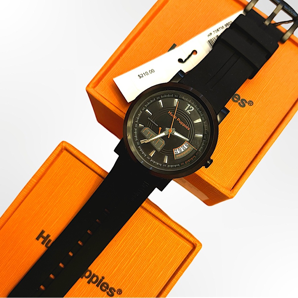 NIB‎ HUSH PUPPIES SILICONE STRAP ANALOG WATCH